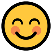 😊 Emoji lächelndes Gesicht mit lachenden Augen Microsoft Windows 11.