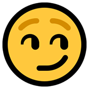 😏 Emoji Cara Sonriendo Con Superioridad en Microsoft Windows 11.