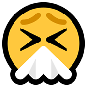 Emoji 🤧 Faccina Che Starnutisce su Microsoft Windows 11.