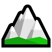 Emoji 🏔️ Montagna Innevata su Microsoft Windows 11.