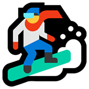 Émoji 🏂 Snowboardeur sur Microsoft Windows 11.