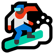 Émoji 🏂🏿 Snowboardeur : Peau Foncée sur Microsoft Windows 11.