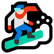 Émoji 🏂🏻 Snowboardeur : Peau Claire sur Microsoft Windows 11.