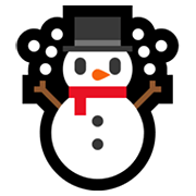 Emoji ☃️ Pupazzo Di Neve su Microsoft Windows 11.