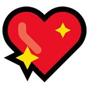 💖 Emoji Corazón Brillante en Microsoft Windows 11.