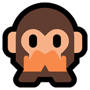 🙊 Emoji Mono Con La Boca Tapada en Microsoft Windows 11.