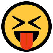 😝 Emoji Gesicht mit herausgestreckter Zunge und zusammengekniffenen Augen Microsoft Windows 11.