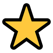 ⭐ Emoji Estrella Blanca Mediana en Microsoft Windows 11.