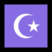 Émoji ☪️ Lune Et étoile sur Microsoft Windows 11.