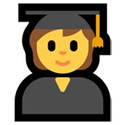 🧑‍🎓 Emoji Estudiante en Microsoft Windows 11.