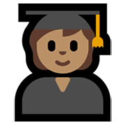 🧑🏽‍🎓 Emoji Estudiante: Tono De Piel Medio en Microsoft Windows 11.