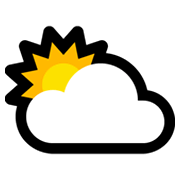 ⛅ Emoji Sol Detrás De Una Nube en Microsoft Windows 11.