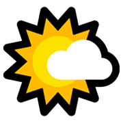 🌤️ Emoji Sol Com Nuvens na Microsoft Windows 11.