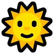 🌞 Emoji Sonne mit Gesicht Microsoft Windows 11.