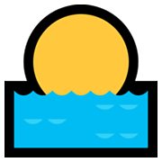 🌅 Emoji Aurora Sobre água na Microsoft Windows 11.