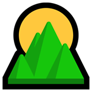 🌄 Emoji Aurora Sobre Montanhas na Microsoft Windows 11.