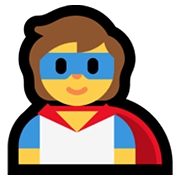 Emoji 🦸 Supereroe su Microsoft Windows 11.