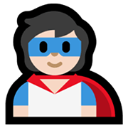 Émoji 🦸🏻 Super-héros : Peau Claire sur Microsoft Windows 11.