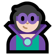 🦹🏻 Emoji Supervilão: Pele Clara na Microsoft Windows 11.