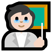 Émoji 🧑🏻‍🏫 Personnel Enseignant : Peau Claire sur Microsoft Windows 11.