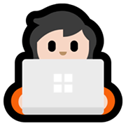 🧑🏻‍💻 Emoji Programador: Pele Clara na Microsoft Windows 11.
