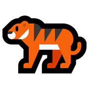 Emoji 🐅 Tigre su Microsoft Windows 11.
