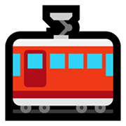 🚋 Emoji Vagón De Tranvía en Microsoft Windows 11.