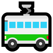🚎 Emoji ônibus Movido A Eletricidade na Microsoft Windows 11.