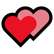 💕 Emoji zwei Herzen Microsoft Windows 11.