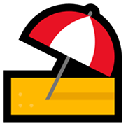 ⛱️ Emoji aufgestellter Sonnenschirm Microsoft Windows 11.