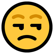 Emoji 😒 Faccina Contrariata su Microsoft Windows 11.