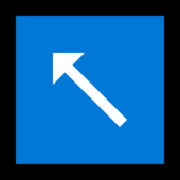 Emoji ↖️ Freccia In Alto A Sinistra su Microsoft Windows 11.