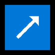 ↗️ Emoji Flecha Hacia La Esquina Superior Derecha en Microsoft Windows 11.