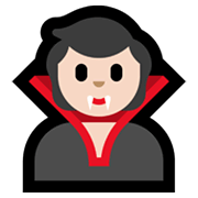 🧛🏻 Emoji Vampiro: Tono De Piel Claro en Microsoft Windows 11.
