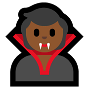 🧛🏾 Emoji Vampiro: Pele Morena Escura na Microsoft Windows 11.