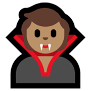 🧛🏽 Emoji Vampiro: Tono De Piel Medio en Microsoft Windows 11.