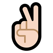 Emoji ✌🏻 Vittoria: Carnagione Chiara su Microsoft Windows 11.