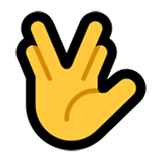 Emoji 🖖 Saluto Vulcaniano su Microsoft Windows 11.