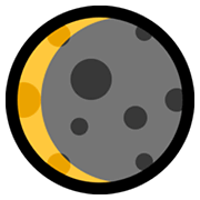 Emoji 🌘 Luna Calante su Microsoft Windows 11.