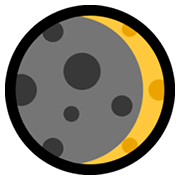 Emoji 🌒 Luna Crescente su Microsoft Windows 11.