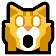🙀 Emoji Gato Asustado en Microsoft Windows 11.