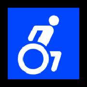 Émoji ♿ Symbole Accès Handicapés sur Microsoft Windows 11.
