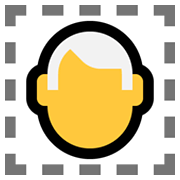 Emoji 🦳 Capelli Bianchi su Microsoft Windows 11.