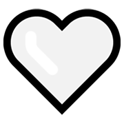 🤍 Emoji Corazón Blanco en Microsoft Windows 11.
