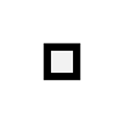◽ Emoji Quadrado Branco Médio Menor na Microsoft Windows 11.