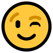 😉 Emoji Cara Guiñando El Ojo en Microsoft Windows 11.