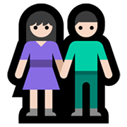 Emoji 👫🏻 Uomo E Donna Che Si Tengono Per Mano: Carnagione Chiara su Microsoft Windows 11.