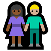 👩🏾‍🤝‍👨🏼 Emoji Mujer Y Hombre De La Mano: Tono De Piel Oscuro Medio Y Tono De Piel Claro Medio en Microsoft Windows 11.