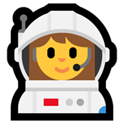 👩‍🚀 Emoji Astronauta Mujer en Microsoft Windows 11.