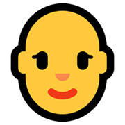 👩‍🦲 Emoji Frau: Glatze Microsoft Windows 11.